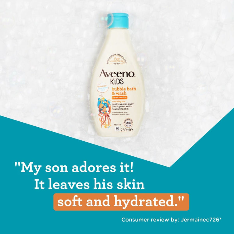AVEENO® KIDS BUBBLE BATH & WASH, 250ML
