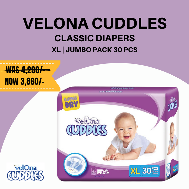 Velona Cuddles Classic Diapers | Jumbo Pack