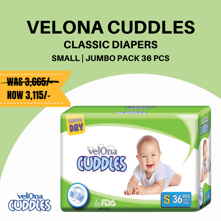 Velona Cuddles Classic Diapers | Jumbo Pack