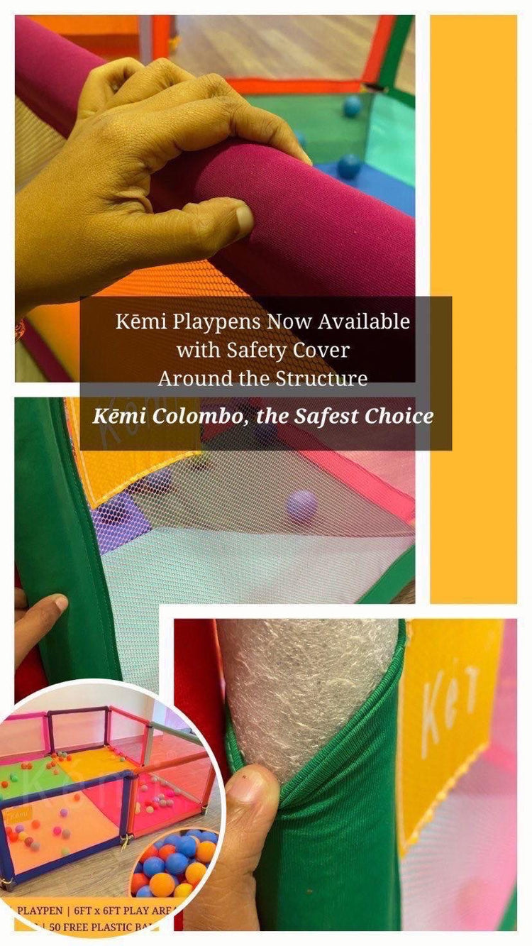 Kemi 12 Panel Baby Playpen with 2 inch Mattress | Sturdy Frame | Baby Safety First | High Quality