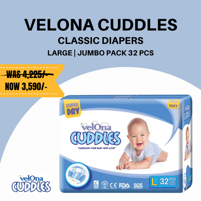 Velona Cuddles Classic Diapers | Jumbo Pack
