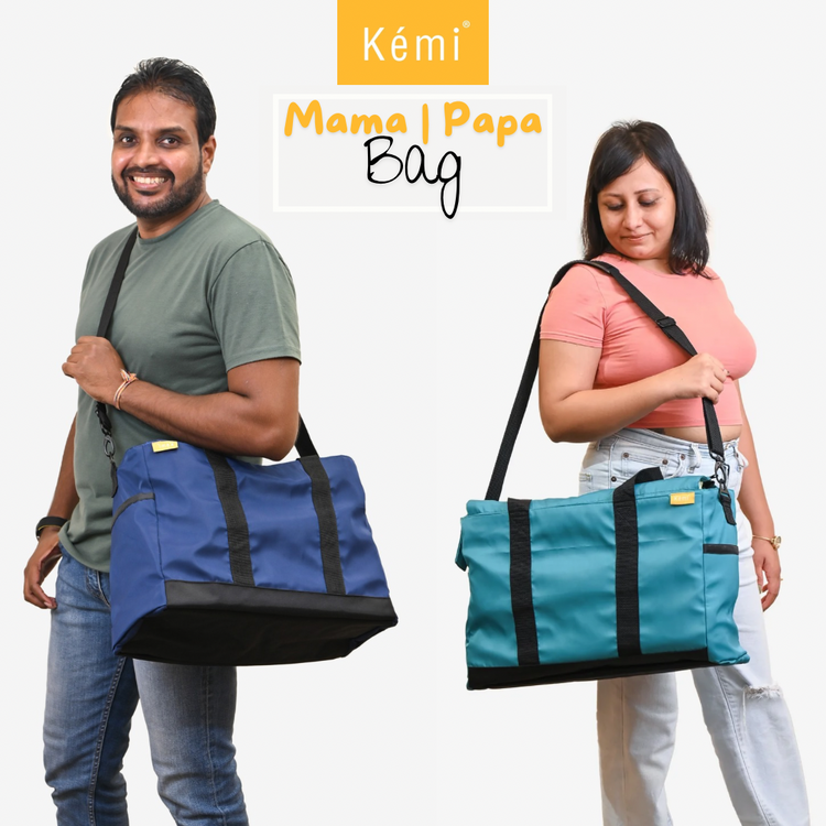 Mama | Papa Bag by Kēmi Colombo | Diaper Bag | High Quality | Made in Sri Lanka