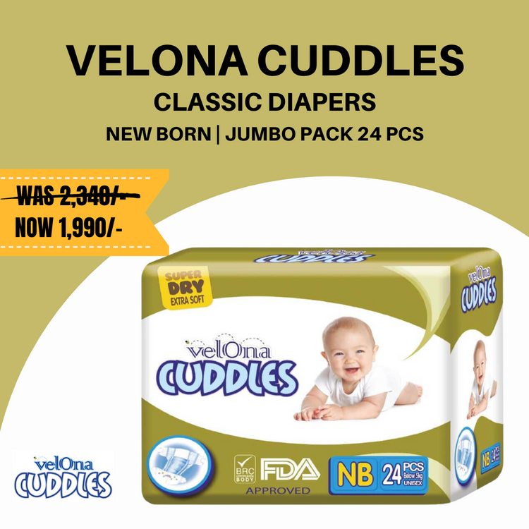 Velona Cuddles Classic Diapers | Jumbo Pack