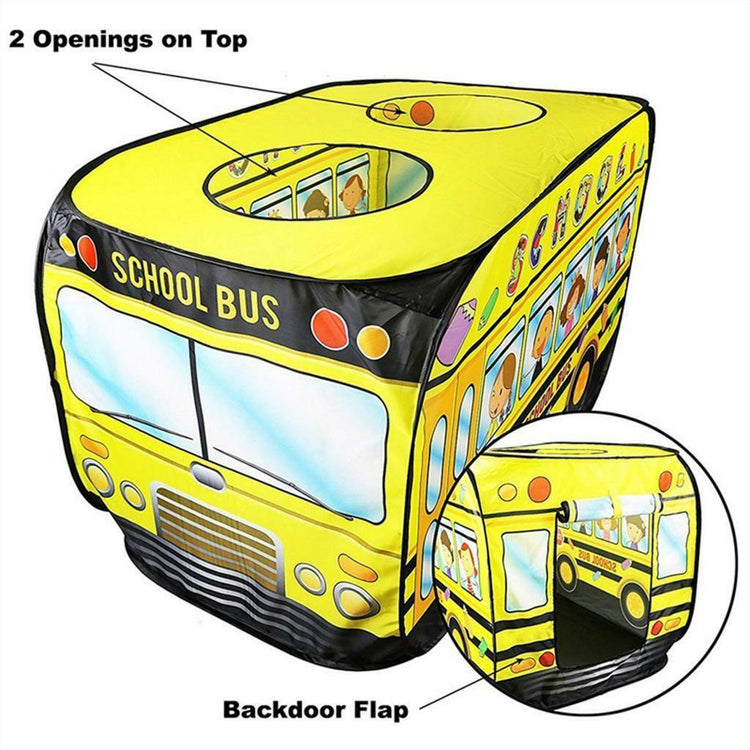 School Bus - Play Tent with 50 Balls | 70 x 70 x 112