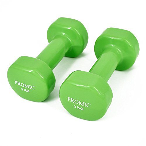 Dumbbell | High Quality Ladies Dumbbell | Yoga Training Dumbbell | Weight - 3KG | Red | Green | Single Unit