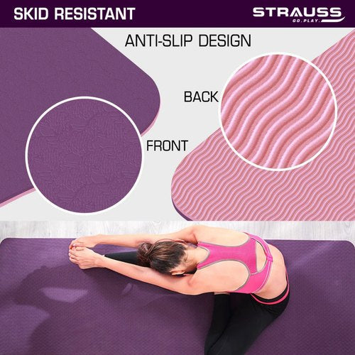 Yoga Mat 6mm Double Layers High Quality Non Slip Washable Moisture