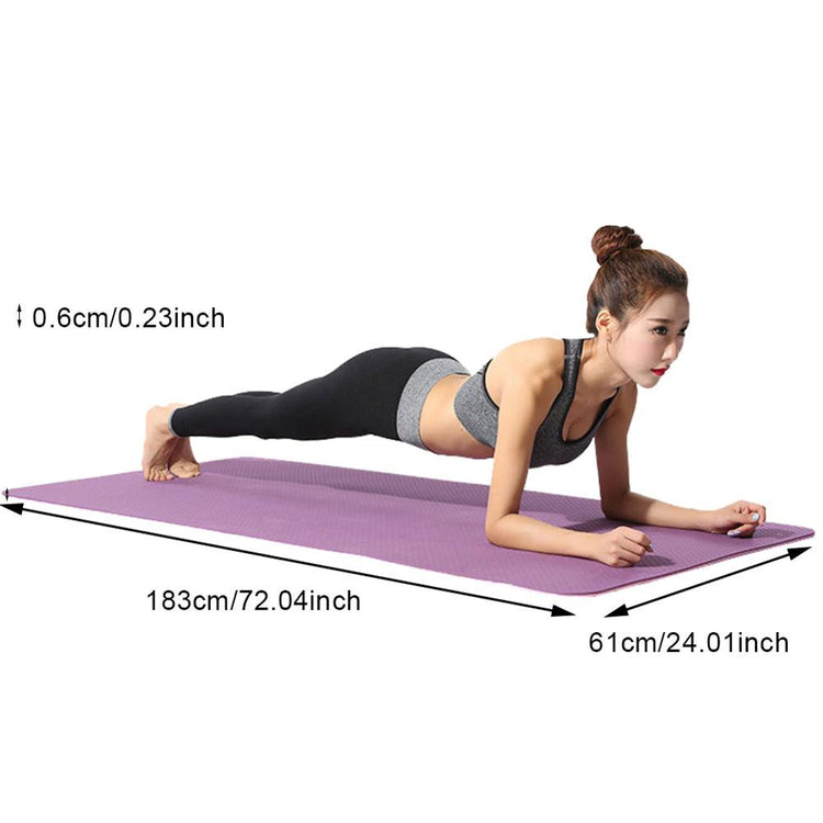 Yoga Mat 6mm Double Layers High Quality Non Slip Washable Moisture
