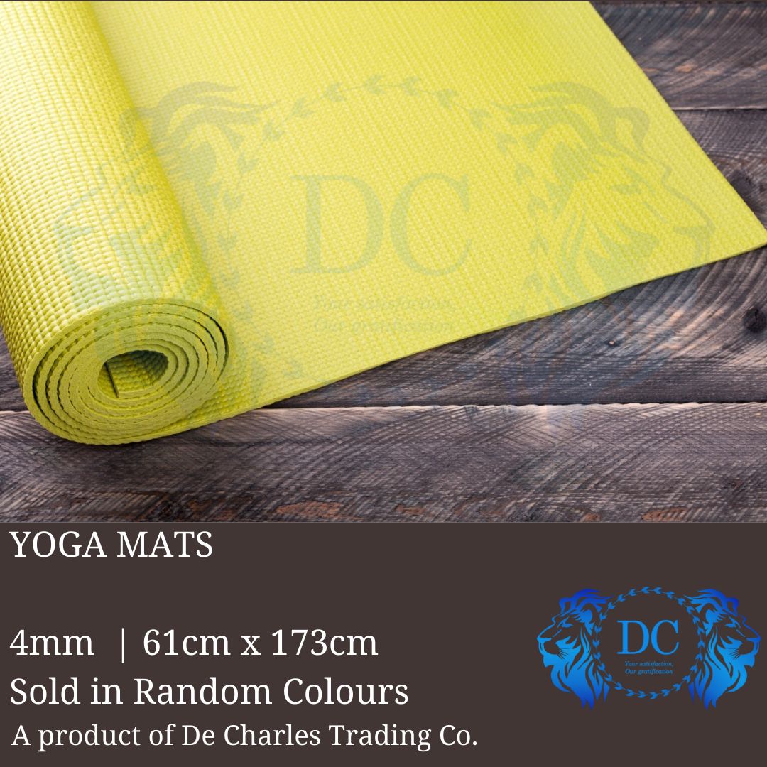 Yoga Mat 4mm with Free Bag - Non Slip, Washable, Moisture