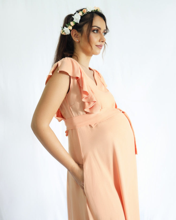 Dreamy Mimosa | Maternity Midi Dress