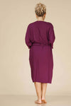 COTTON ROBE IN PLUM