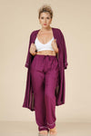 COTTON ROBE IN PLUM