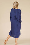 COTTON ROBE IN NAVY