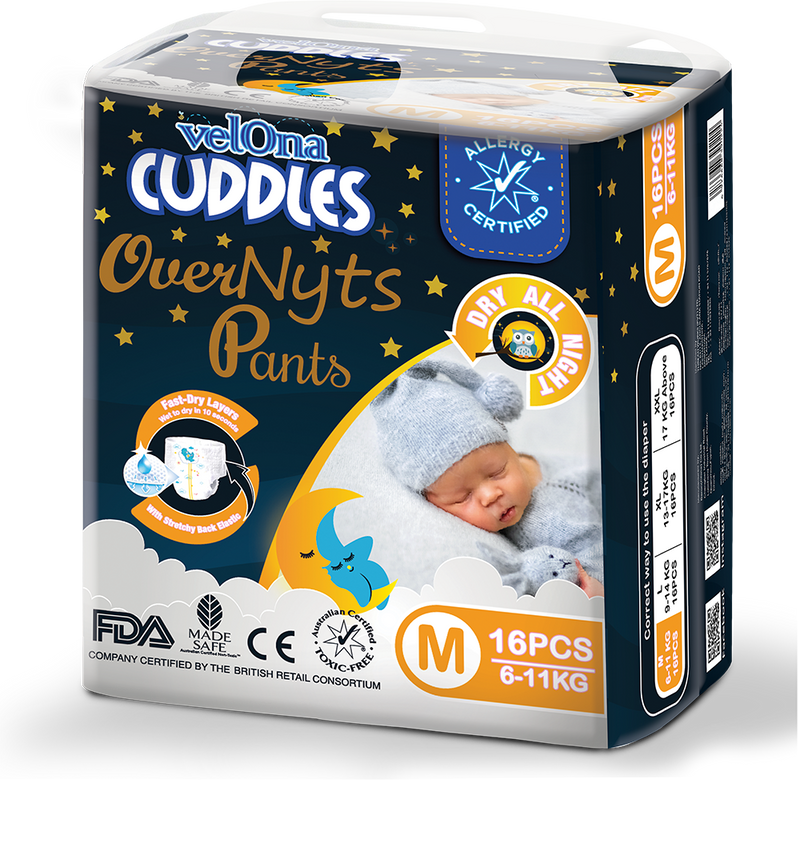 VELONA CUDDLES OVERNYTS PANT 16 PCS