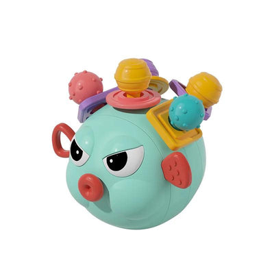 Cartoon Pufferfish Hand Catch Ball Rattle