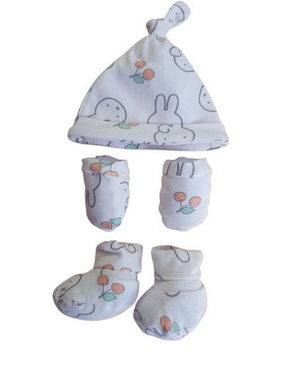 Newborn Cap, Socks and Mittens Set