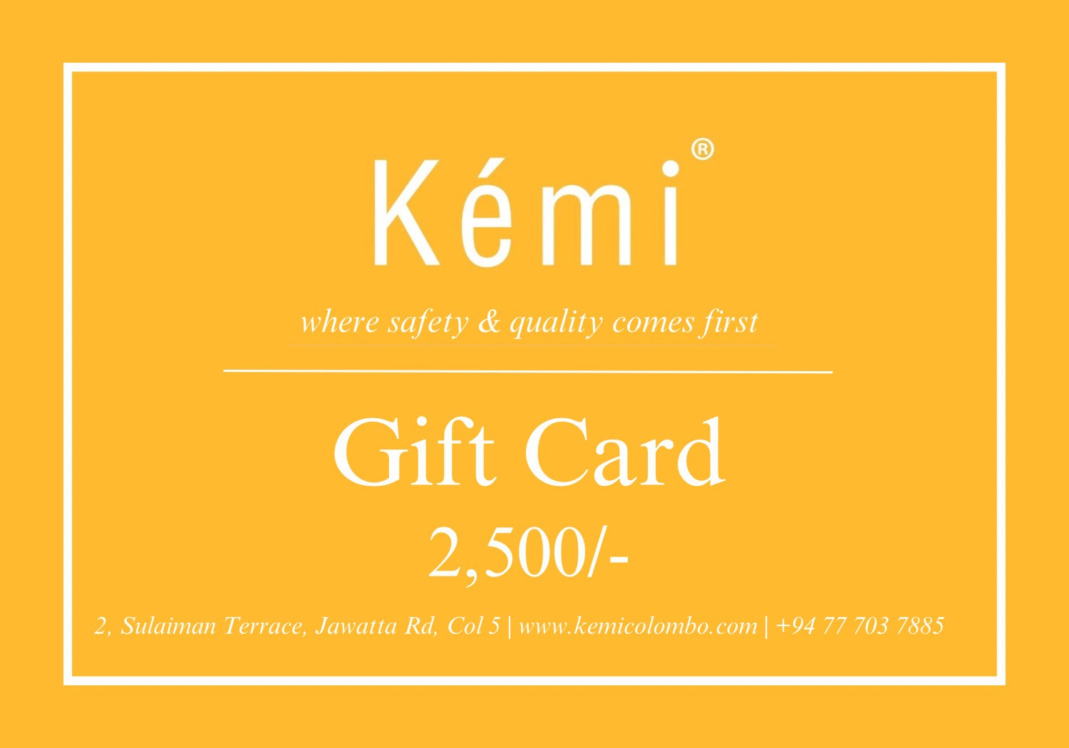 KEMI COLOMBO GIFT CARD