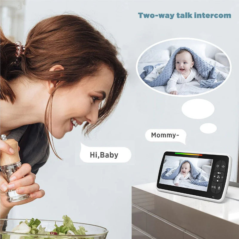 Baby Monitor - Large 5" Screen with 30Hrs Battery Life