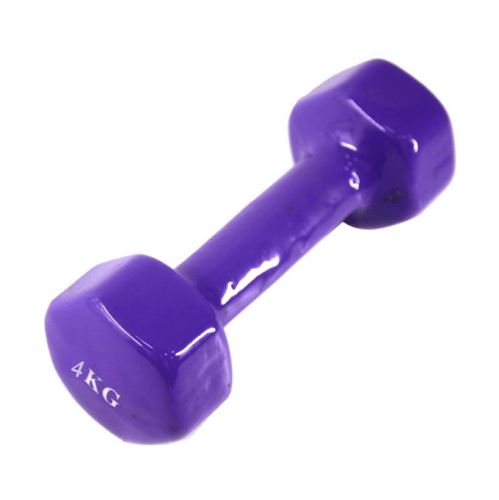 Dumbbell | High Quality Ladies Dumbbell | Yoga Training Dumbbell | Weight - 4KG | Red | Purple | Single Unit