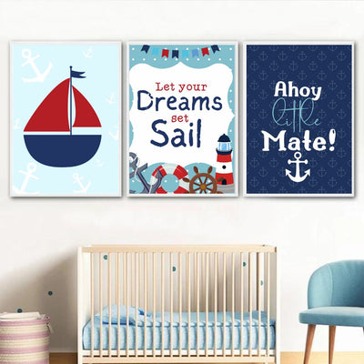 Nursery Decor | Nursery Picture Frames | With Eco-Friendly Decorations | 3pcs in one pack | High Quality