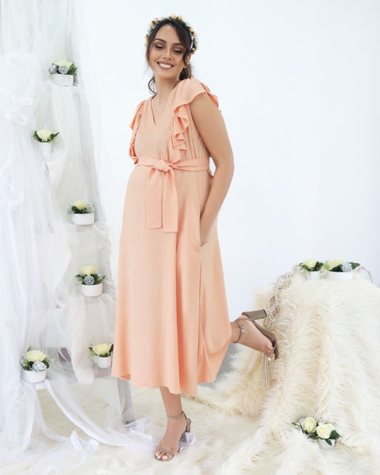 Dreamy Mimosa | Maternity Midi Dress