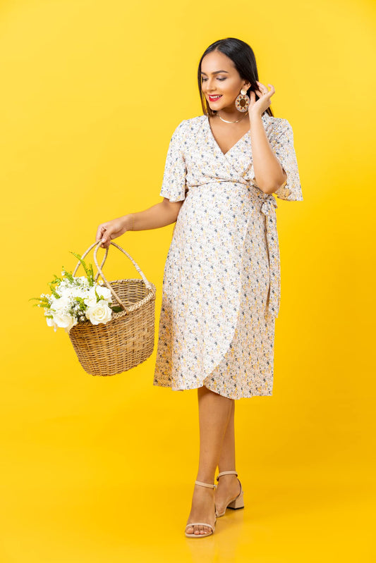 All this Happiness - Maternity / Nursing Wrap Dress