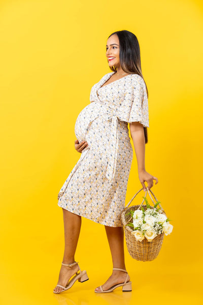 All this Happiness - Maternity / Nursing Wrap Dress